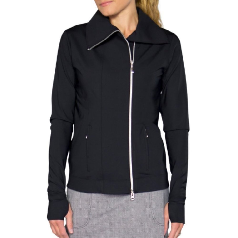 Jofit Womens Medium Full Zip Active Training Black Jacket